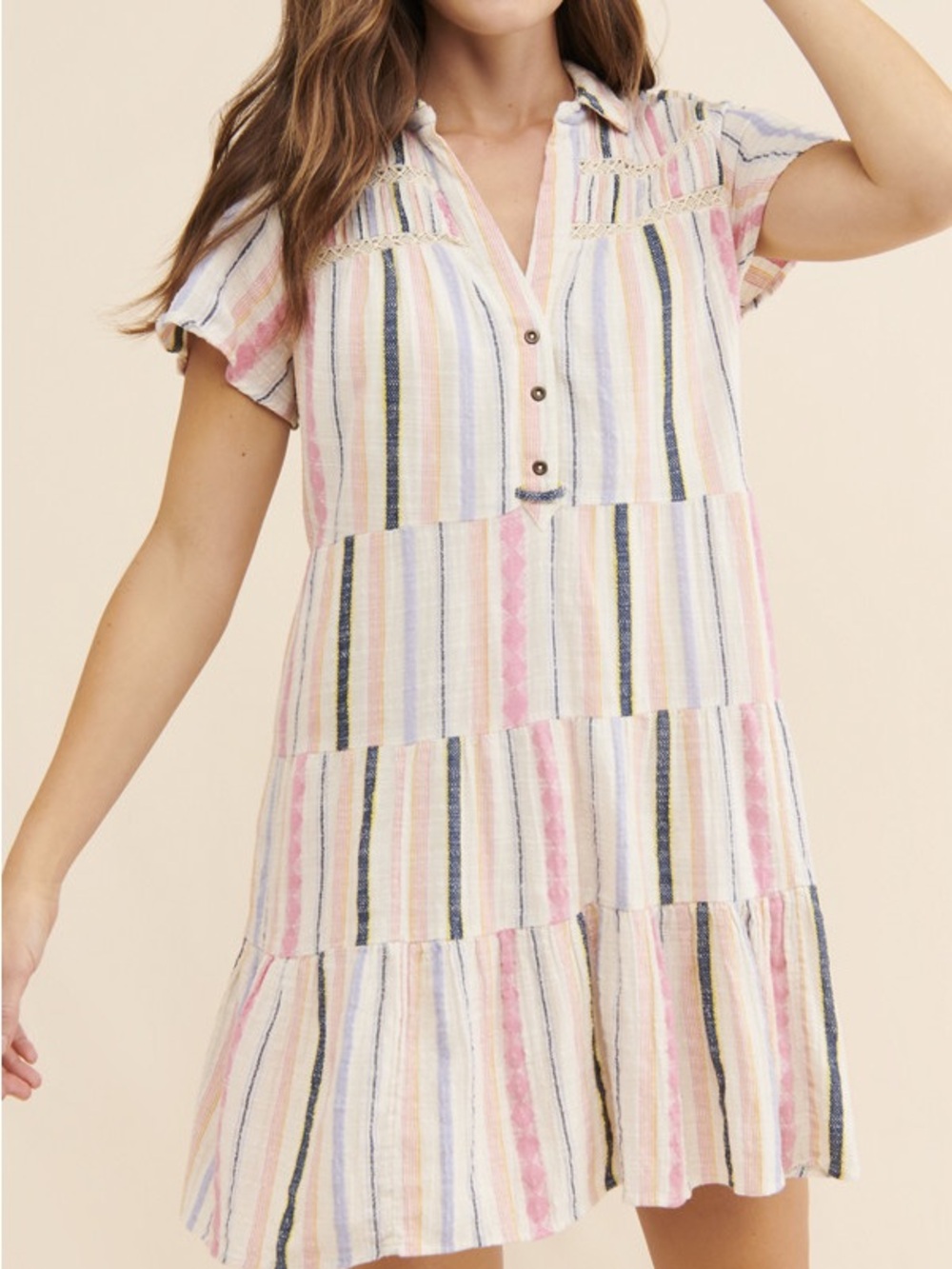 Anthropologie Georgina Tiered Shirtdress - Size S